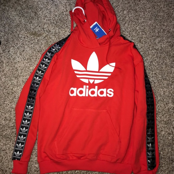 adidas Sweaters - BNWT Red Adidas Hoodie ❤️
